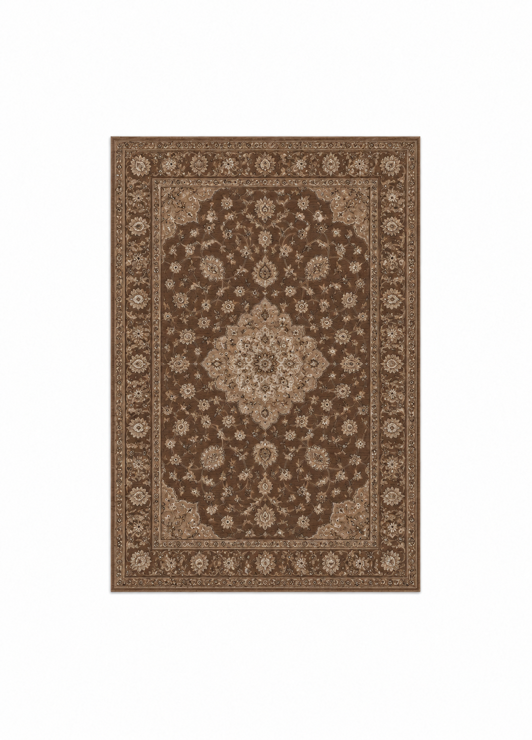 KASHAN orientalisk matta i brun finish 140x200 cm