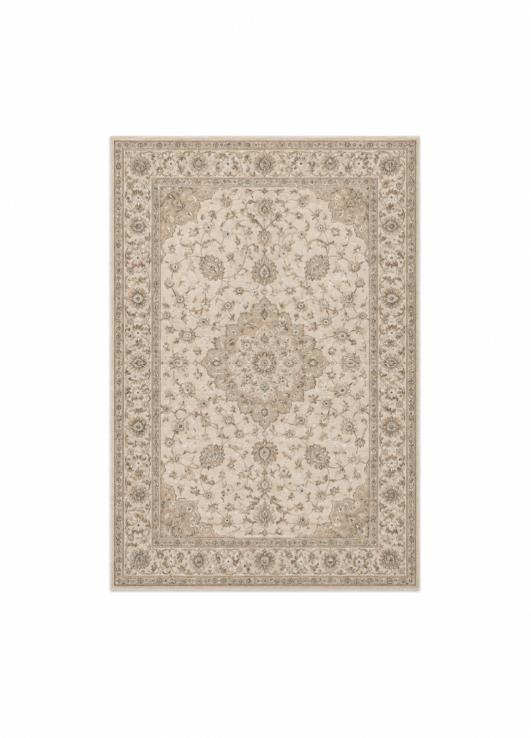 KASHAN orientalisk matta i beige finish 140x200 cm