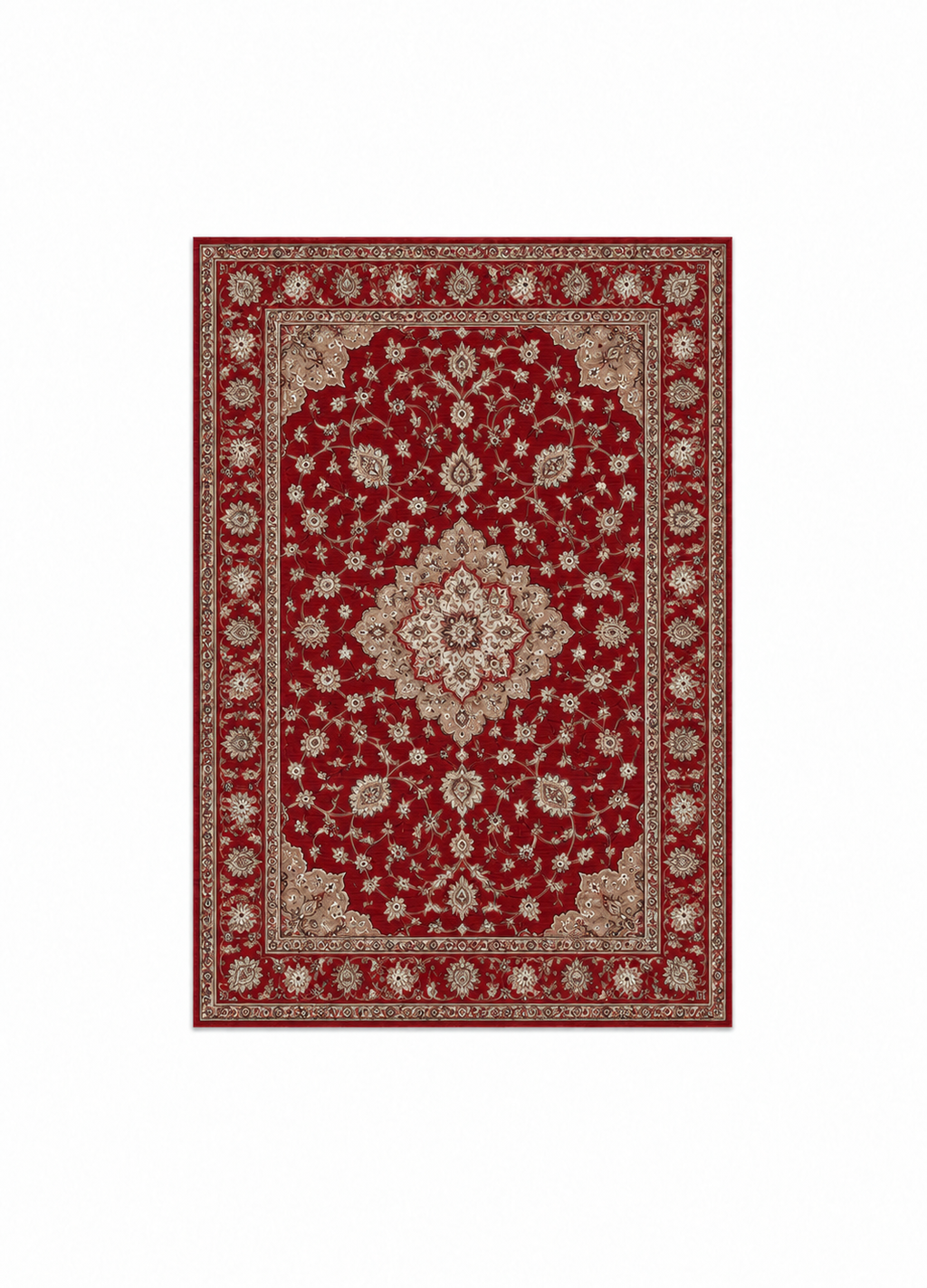 KASHAN orientalisk matta i röd finish 140x200 cm