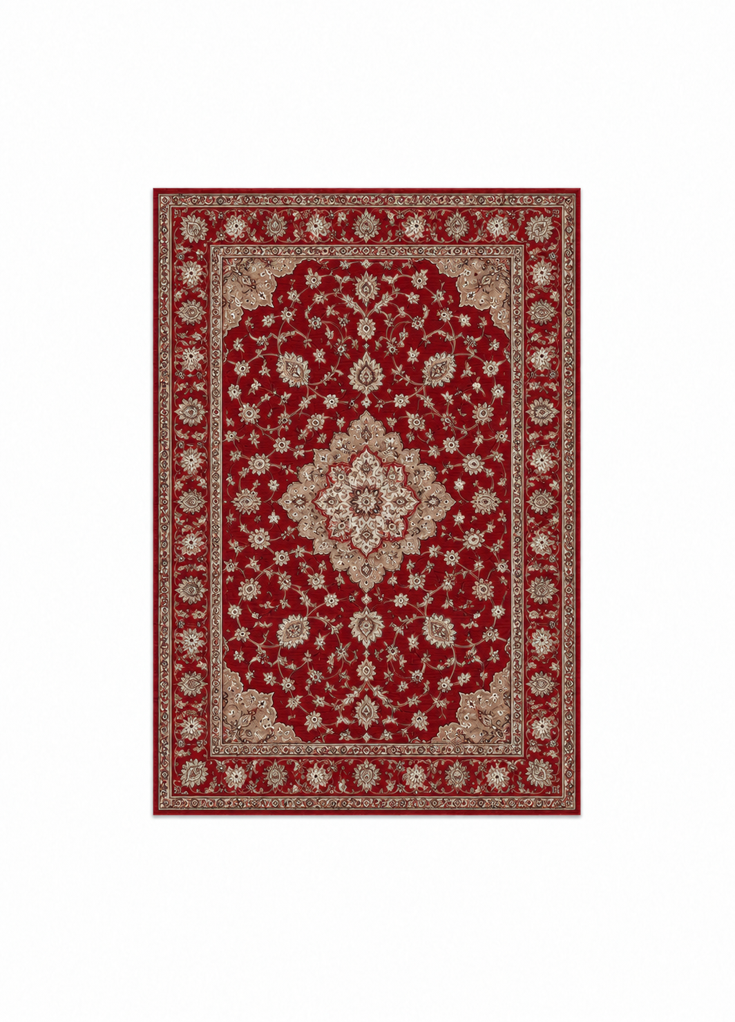 KASHAN orientalisk matta i röd finish 140x200 cm
