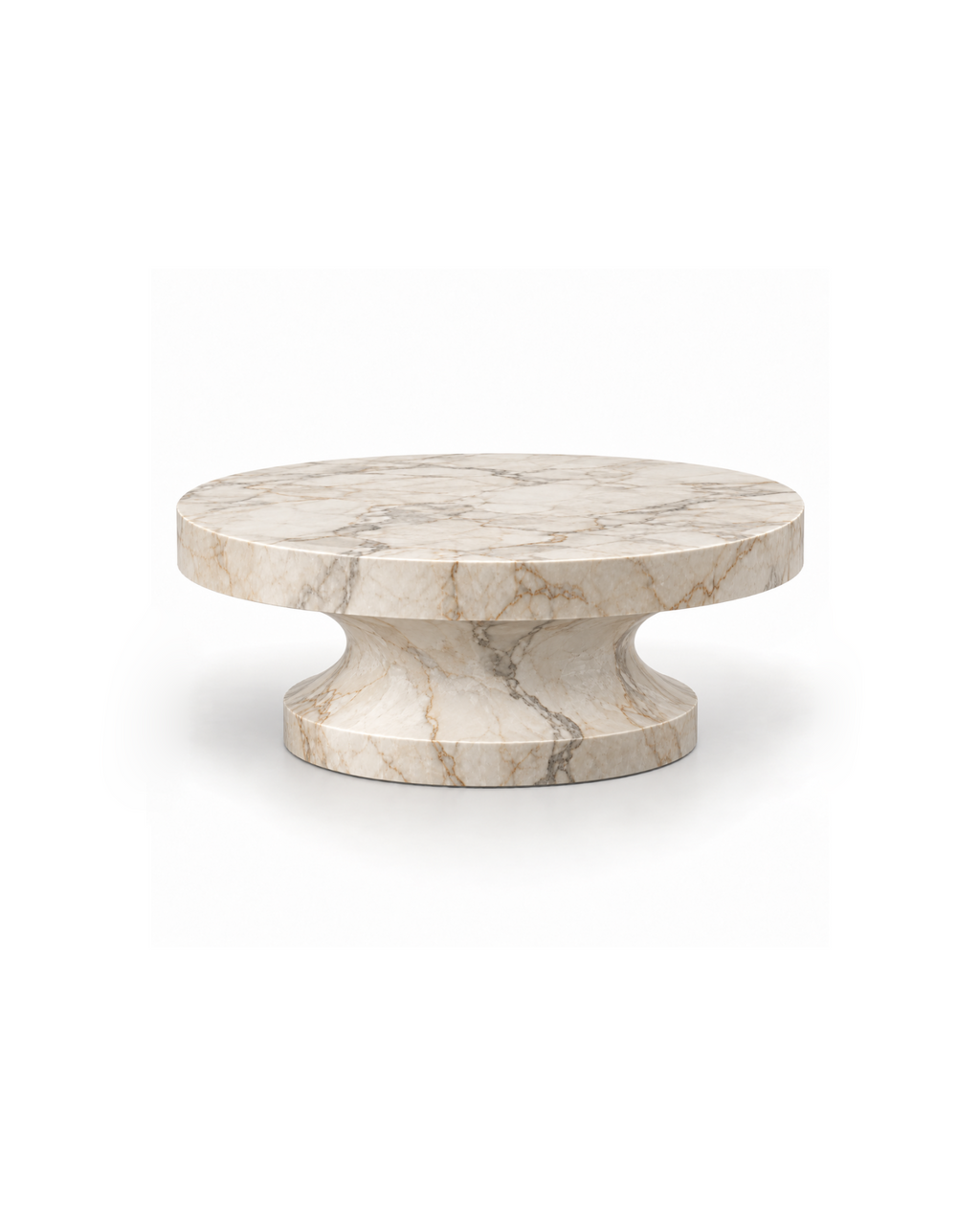 FERRA soffbord i marmor-imitation beige