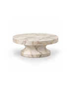 FERRA soffbord i marmor-imitation beige