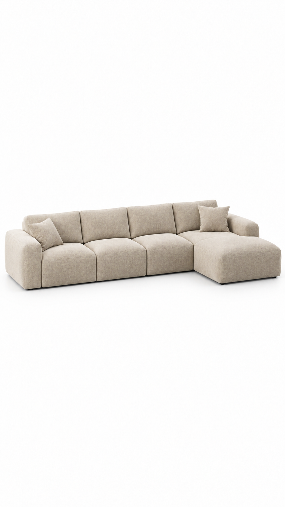 VILJA fem-sits L-soffa med schäslong