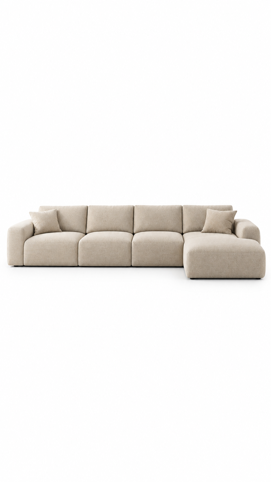 VILJA fem-sits L-soffa med schäslong